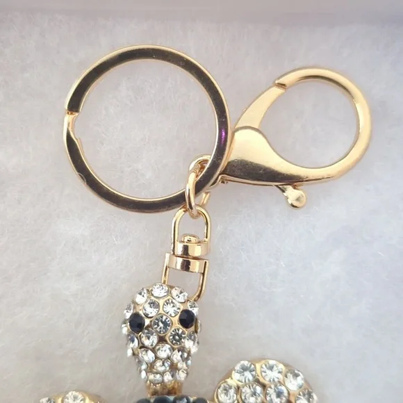 Rhinestone Turtle Bag Charm - Picture 2 of 4